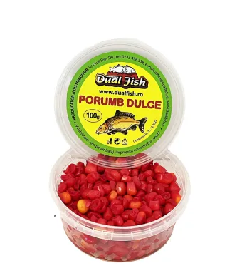 Porumb dulce, aroma de căpșuni, culoare roșu, 100gr, Dual Fish Engros