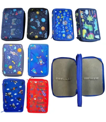 Penar pentru Scoala 20x12cm cu 2 Fermoare, Neechipat, Diferite Modele Engros