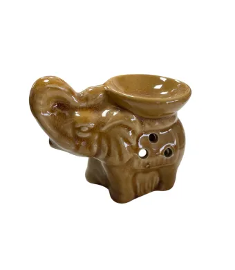 Vas de ceramica pentru aromaterapie in forma de elefant MARO, cod AR10, dimensiuni: 10x5x7.5 cm