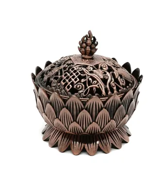 Cutie metalica pentru aromaterapie CUPRU, dimensiuni: 9.5x9.5x9 cm
