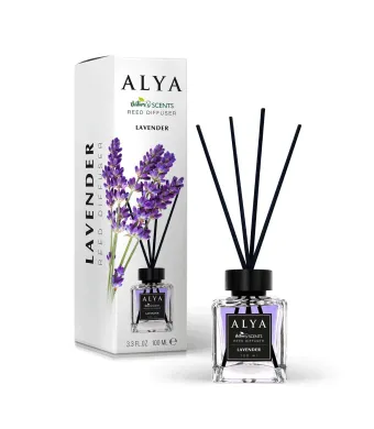Alya, Lavanda, Odorizant de camera cu betisoare Engros, 100ml (100 ml)
