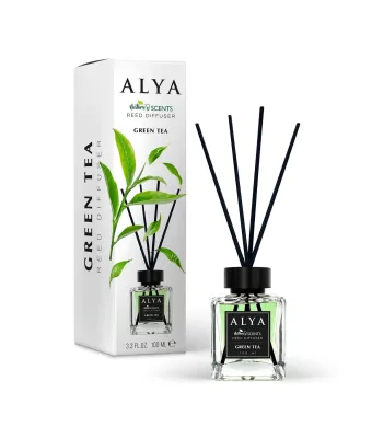 Alya, Ceai Verde, Odorizant de camera cu betisoare Engros, 100ml (100 ml)