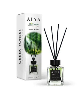 Alya, Padure Verde, Odorizant de camera cu betisoare Engros, 100ml (100 ml)