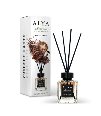 Alya, Cafea, Odorizant de camera cu betisoare Engros, 100ml (100 ml)
