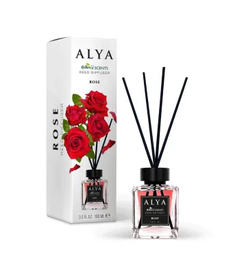 Alya, Trandafir, Odorizant de camera cu betisoare Engros, 100ml (100 ml)