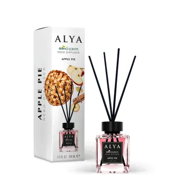 Alya, Placinta cu Mere, Odorizant de camera cu betisoare Engros, 100ml (100 ml)