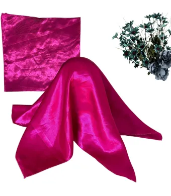 Eșarfă satinatӑ - Fichu 50x50 cm, culoare Fucsia, en-gros