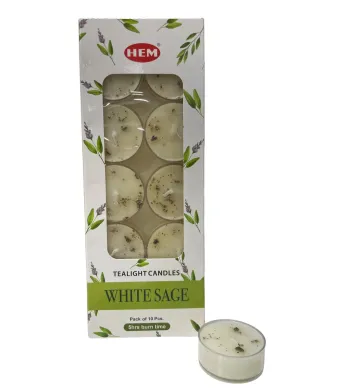Lumanari parfumate WHITE SAGE, 10/set