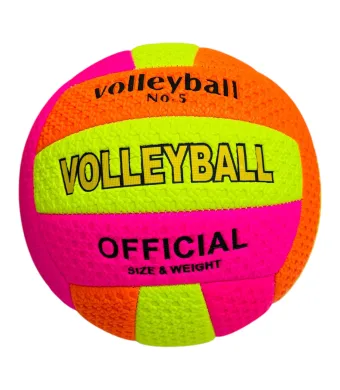 Minge de Volei No.5 – Culori Neon Vibrante, 260 GRAME Aderenta si Rezistenta – Alex Store Engros