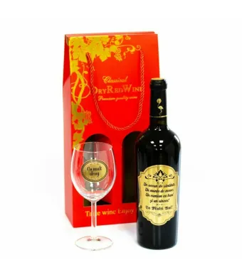 Vin personalizat cu mesaj - Un ocean de sănătate, cu mult drag! Engros