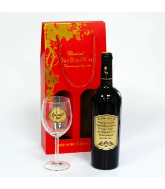 Vin personalizat cu mesaj și dedicație - Viața e prea scurtă Engros