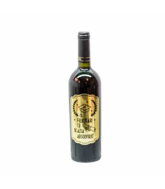 Vin personalizat 0,75l SGR - Felicitari cu ocazia absolvirii Engros