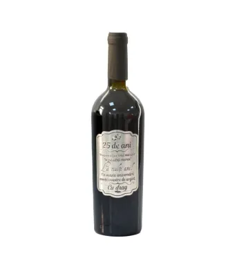 Vin personalizat 0,75L SGR- Cu ocazia nuntii de argint Engros