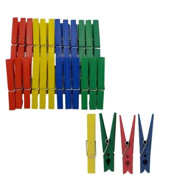 Carlige pentru Rufe 24/set din Plastic 8cm Diferite Culori Engros
