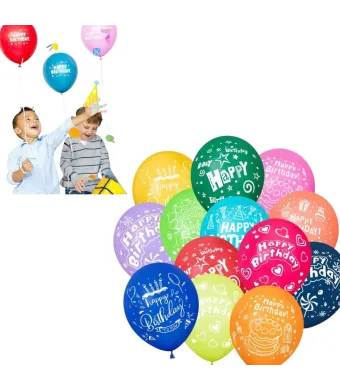 Baloane din Latex 20/set Happy Birthday, Diferite Culori Engros
