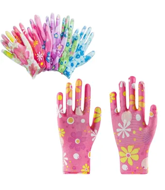 Manusi pentru Gradinarit 12/set Model Floral, Diferite Culori Engros