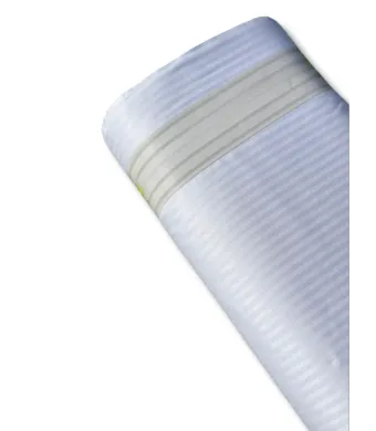 Rola Bumbac 100 %  Damasc Engros 240 cm , 30 ml alb dunga 0.5 cm (Latime=240 cm)