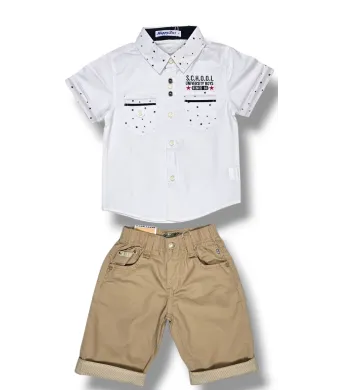 Imbracaminte pentru baieti 2-6 ANI EN-GROSS  camasa si pantaloni scurti