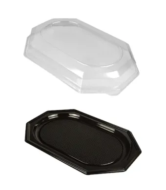 Platou catering cu capac, 35x25cm, engros, 10buc/set, /bax