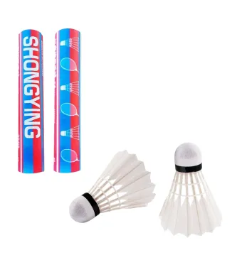 Fluturas Badminton 12/set din Penaj de Rata cu Cap de Spuma Engros