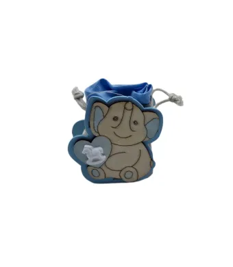 Cutie lemn mărturie , bleu 12 ps  8 cm x 7 cm engros