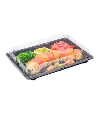 Caserole sushi cu capac, engros, 21.8x9x2cm, 400buc/set, /bax