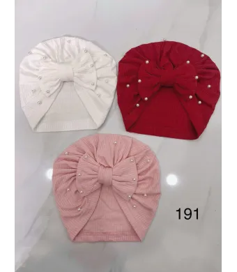 Turban cu fundita cu margele Engros pentru fete, mix culori
