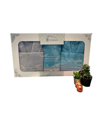 Set Halate Prosop Fitil Engros Gri-Turcoaz