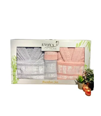 Set Halate Prosop Bamboo Engros Gri-Somon