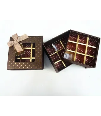 Cutii Cadou En-gros - Eleganță cu Fundiță- 9 compartimente - 16x12 cm