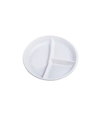 Farfurii din PP de unică folosință cu 3 compartimente 21 cm, 50 buc/set Engros