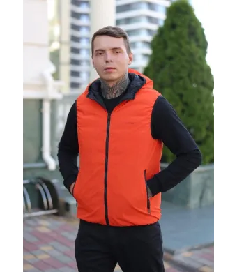 Vesta impermeabila Engros pentru barbati, cu gluga, cu doua fete