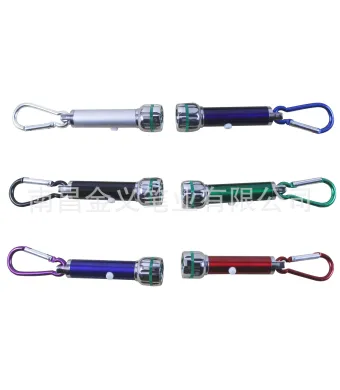 Lanternă mini LED cu 7 lumini, lumină verde, carabină din aluminiu, iluminare puternică, engros