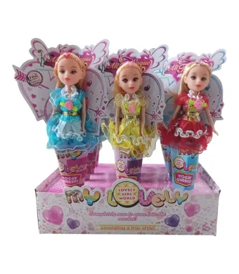 Păpușă Lovely Girl 12/set engros mix model 20x5cm