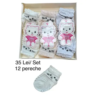 Sosete Engros pentru bebelusi, cu model, diverse culori
