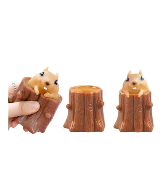 Jucarie Squishy Antistres – Veverita din copac, Moale si Amuzanta, Ideala pentru Relaxare, En-gros