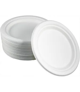 Farfurii biodegradabile rotunde 26cm, engros, 50buc/set, /bax