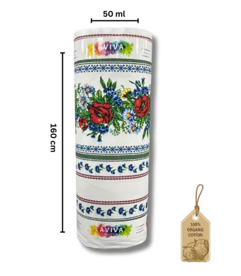 Material fata de masa engros 100% bumbac, latime 160 cm, rola 50 ml (alb)