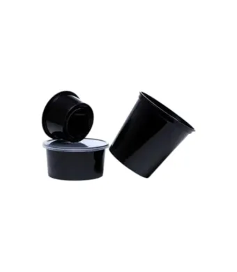 Bol supa din polipropilena Negru + Capac, New Design, engros, /bax (250 ml)