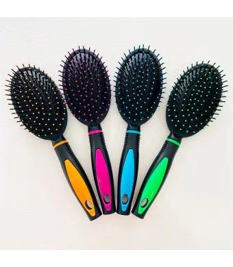 Perii de par en-gros cu maner colorat, 25 cm