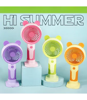 Mini Ventilator Portabil cu Suport, 19 cm, USB Reincarcabil, Ideal pentru Birou, Engros