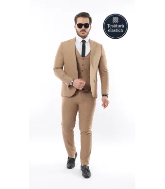 Costum de bărbat cu vestă SLIMFIT Talia 1 cu Lycra Engross (48, 50, 52, 54, 56)