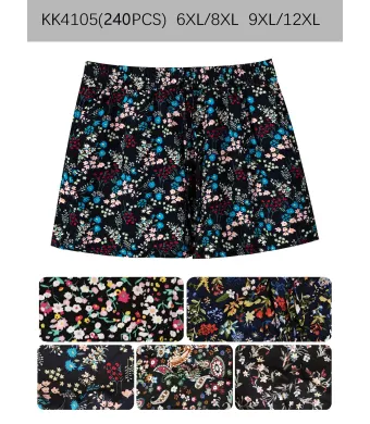 Pantaloni scurti batal de damă din lycra, imprimeuri diverse, mărimi mari - Engross