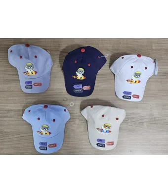 Sapca de bumbac pentru copii, imprimeuri diferite, mixt culori, engros