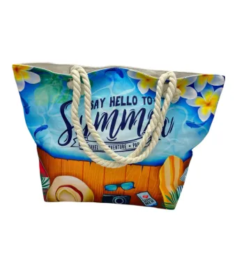 Geanta de Plaja 55x38 cm cu Design Marin – Stil si Spatiu pentru Vara, Calitate Superioara, En-gros