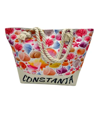 Geanta de Plaja 55x38 cm cu Design Marin – Accesoriu Ideal pentru Vara, Calitate Superioara, En-gros