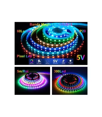 Banda led RGB 5050 5V 5M 300led IP20 ENGROSS