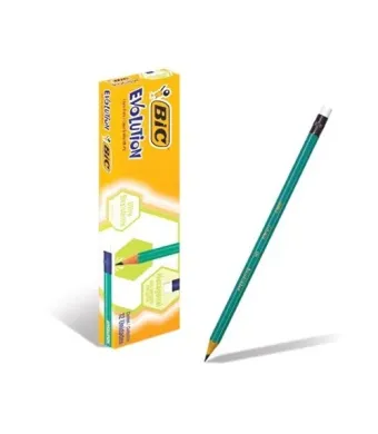 Creion HB cu Radiera BIC Evolution 655 pentru Birou, Scoala si Uz Zilnic, En-Gros