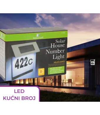 Placă Număr Casă cu LED și Încărcare Solară – Vizibilitate Maximă Zi și Noapte,En-gros