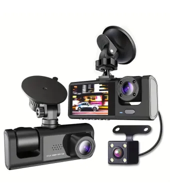 Camera auto tripla FullHD, 3 camere-fata/spate/interior, ecran 2'', G Senzor,EN GROSS